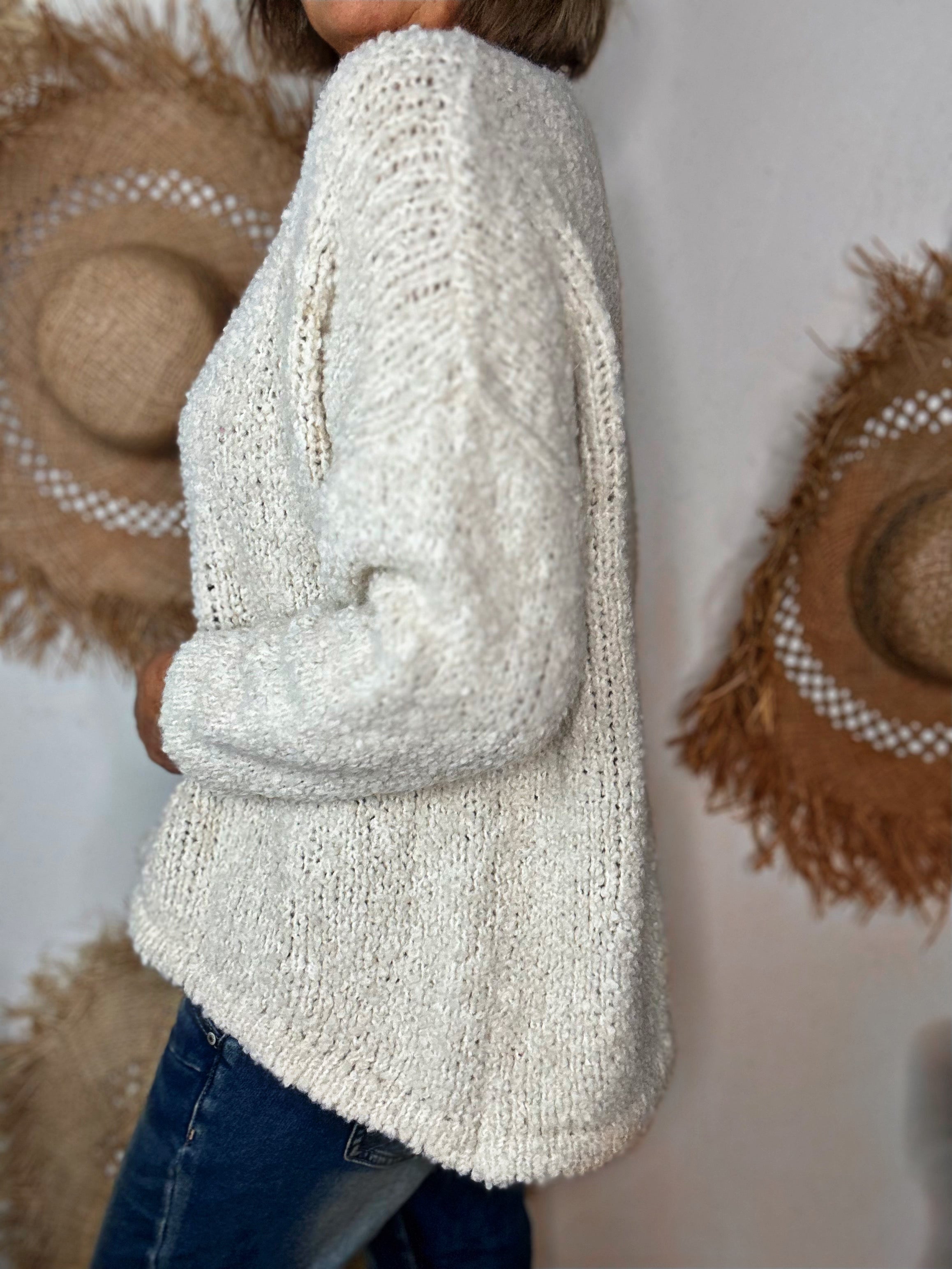 Pull bouclette MARTINO Beige