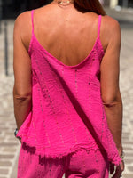 Charger l'image dans la galerie, Ensemble top et pantalon Fuchsia - JANEL
