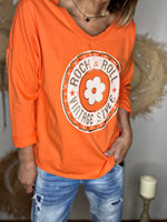 Charger l&#39;image dans la galerie, Tee shirt ROCK &amp; ROLL Orange
