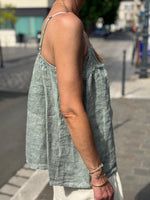 Charger l'image dans la galerie, Top lin AZELIA Kaki
