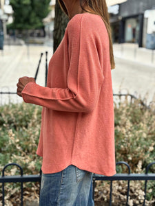 Pull doux LINO Corail