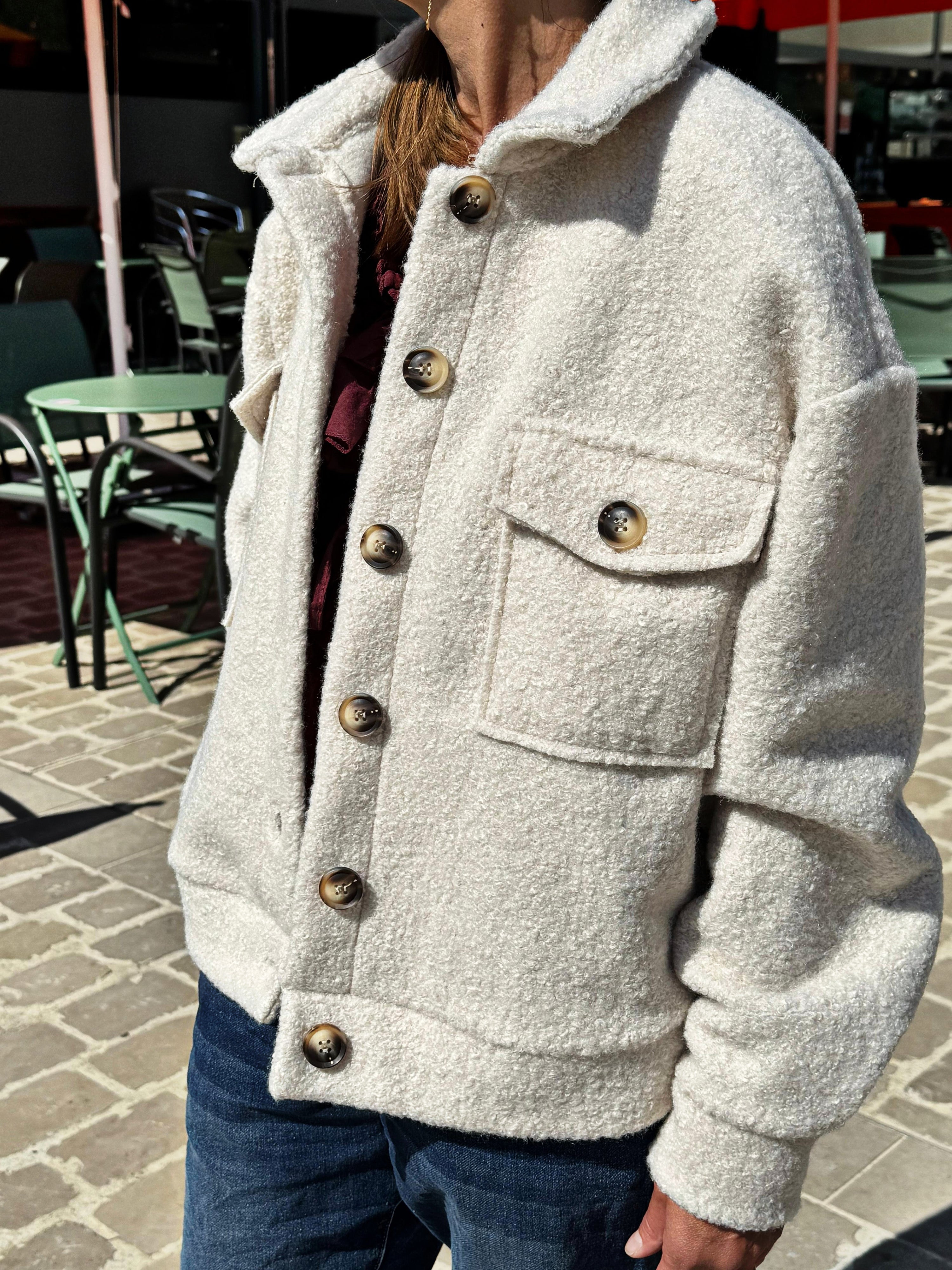 Blouson bouclette GAB Beige