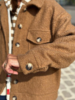 Charger l&#39;image dans la galerie, Blouson bouclette GAB Camel foncé
