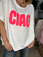 Charger l&#39;image dans la galerie, Tee shirt LEONIE Blanc/Fuchsia
