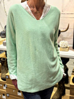 Charger l'image dans la galerie, Pull doux TAO Vert d'eau
