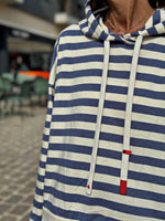 Charger l&#39;image dans la galerie, Sweat fin à capuche RIVAGE Bleu jeans
