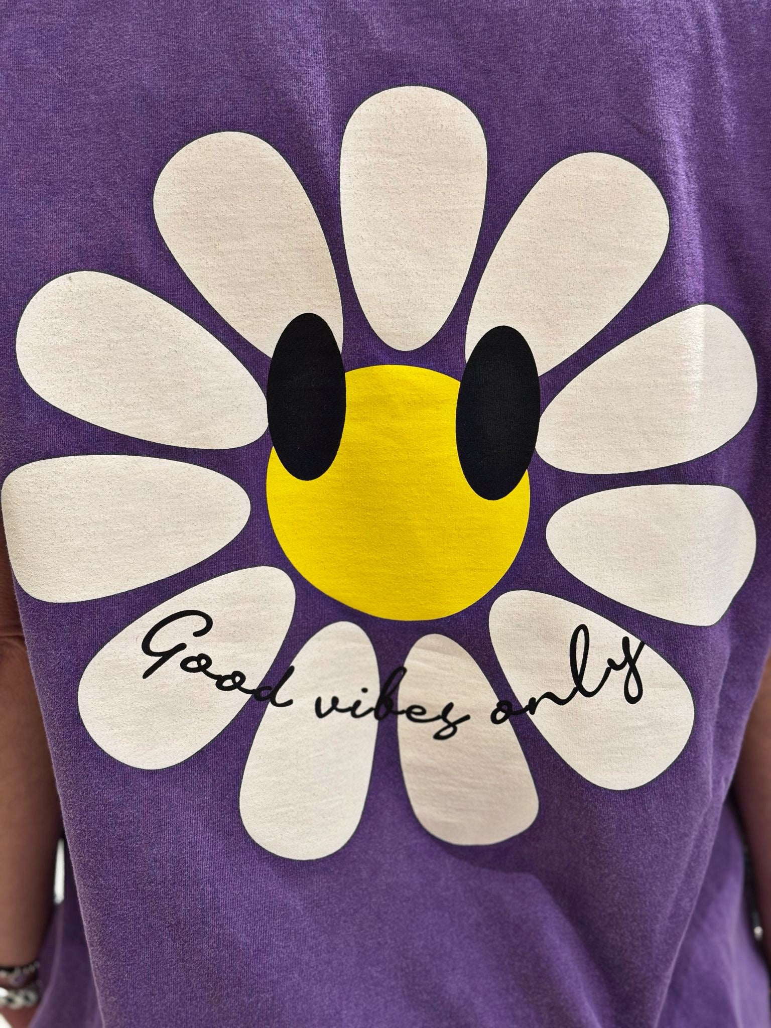 Tee shirt GOOD VIBES ONLY Violet