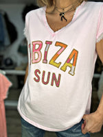 Charger l&#39;image dans la galerie, Tee shirt IBIZA SUN Rose
