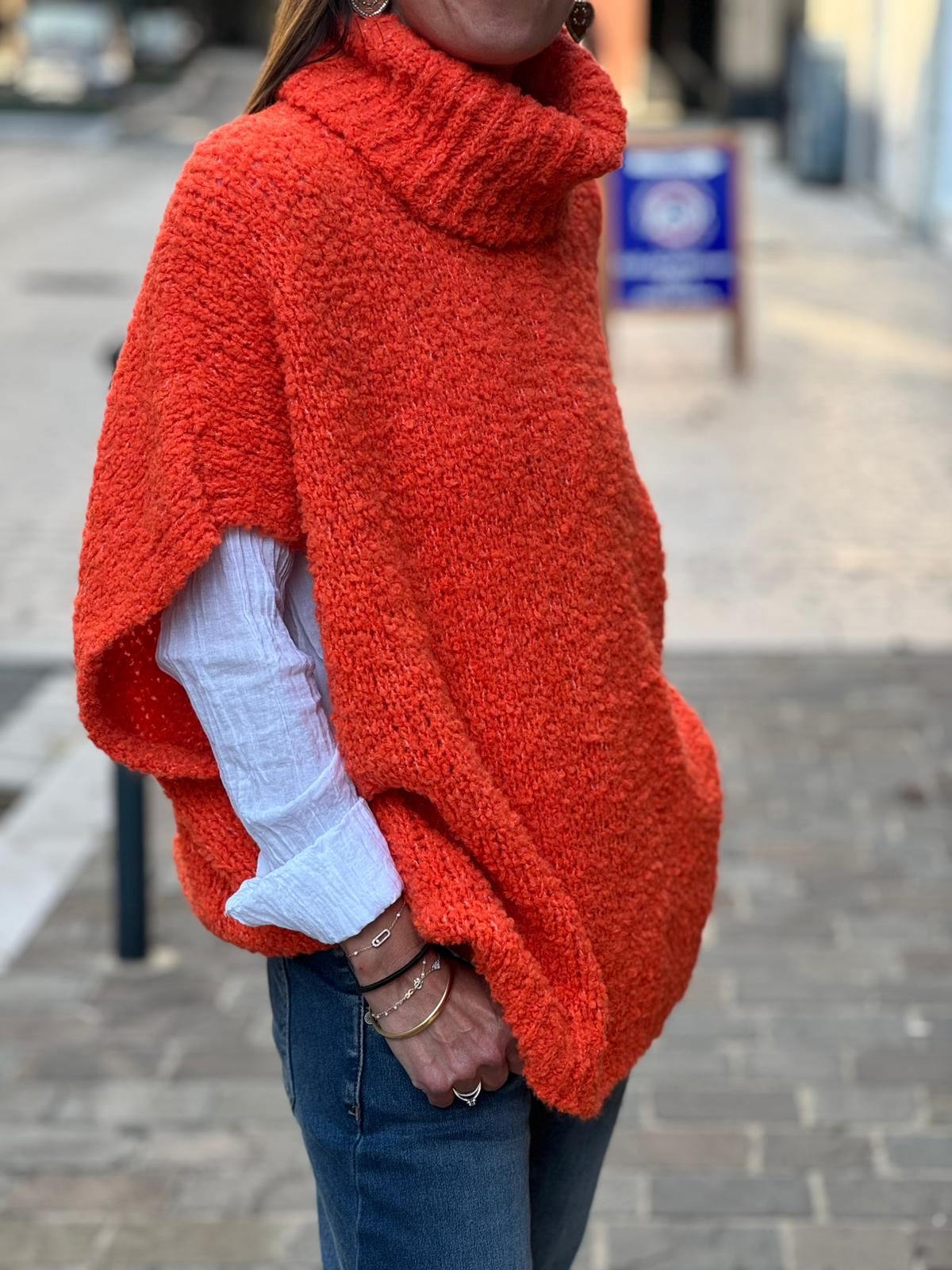 Pull sans manche BERNIE Orange
