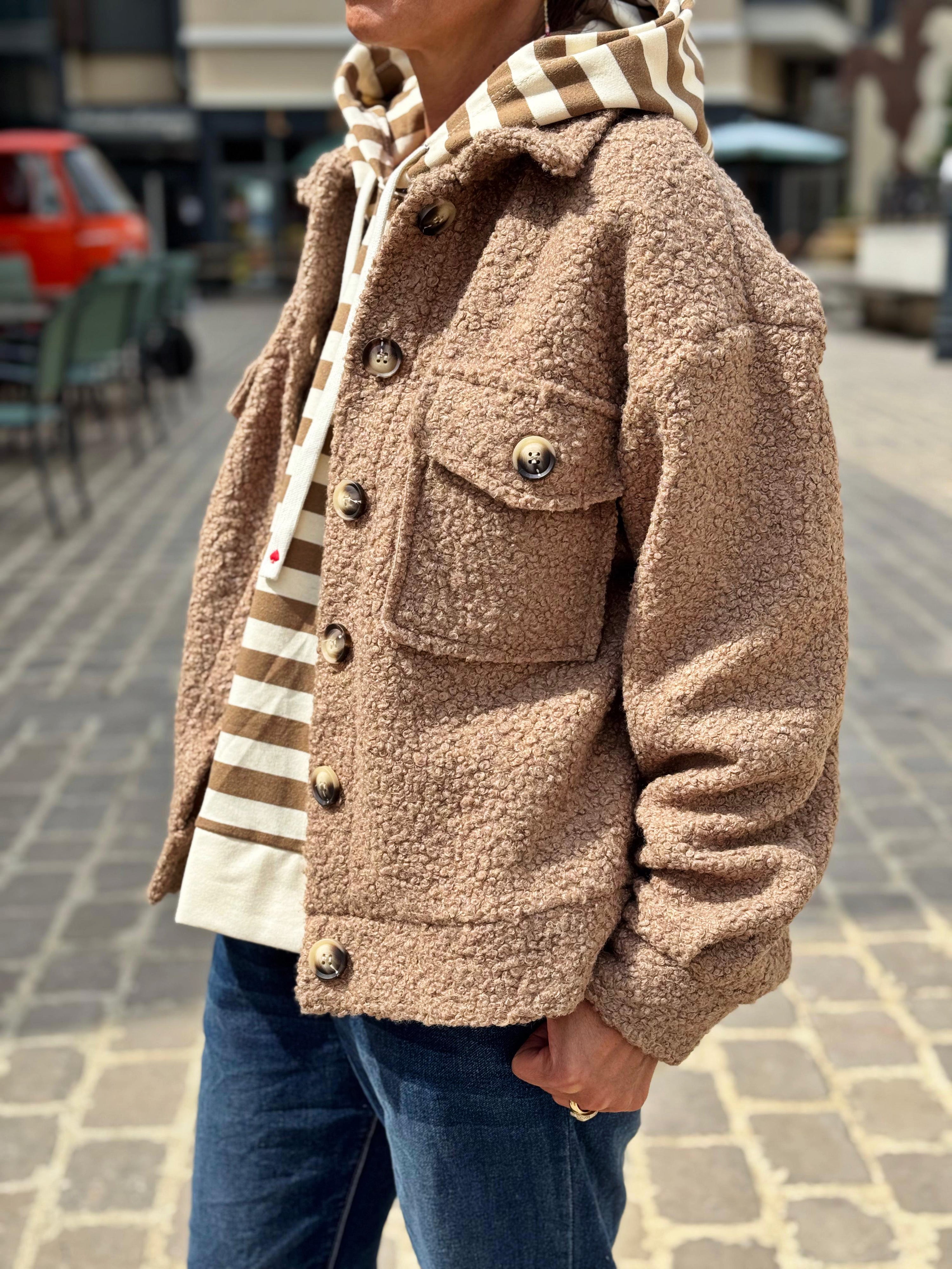 Blouson bouclette GAB Camel clair