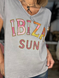 Tee shirt IBIZA SUN Gris