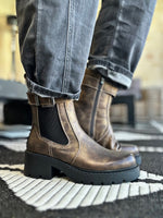 Charger l'image dans la galerie, Boots RIVA Bronze/Taupe métallisé
