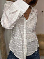 Charger l'image dans la galerie, Chemise blanche fantaisie femme manches longues 
