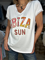 Charger l&#39;image dans la galerie, Tee shirt IBIZA SUN Blanc
