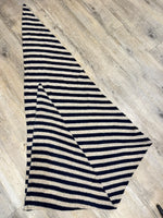 Load image into Gallery viewer, NELIA Navy Beige triangle scarf
