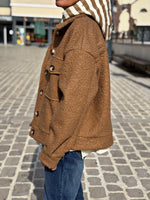 Charger l&#39;image dans la galerie, Blouson bouclette GAB Camel foncé
