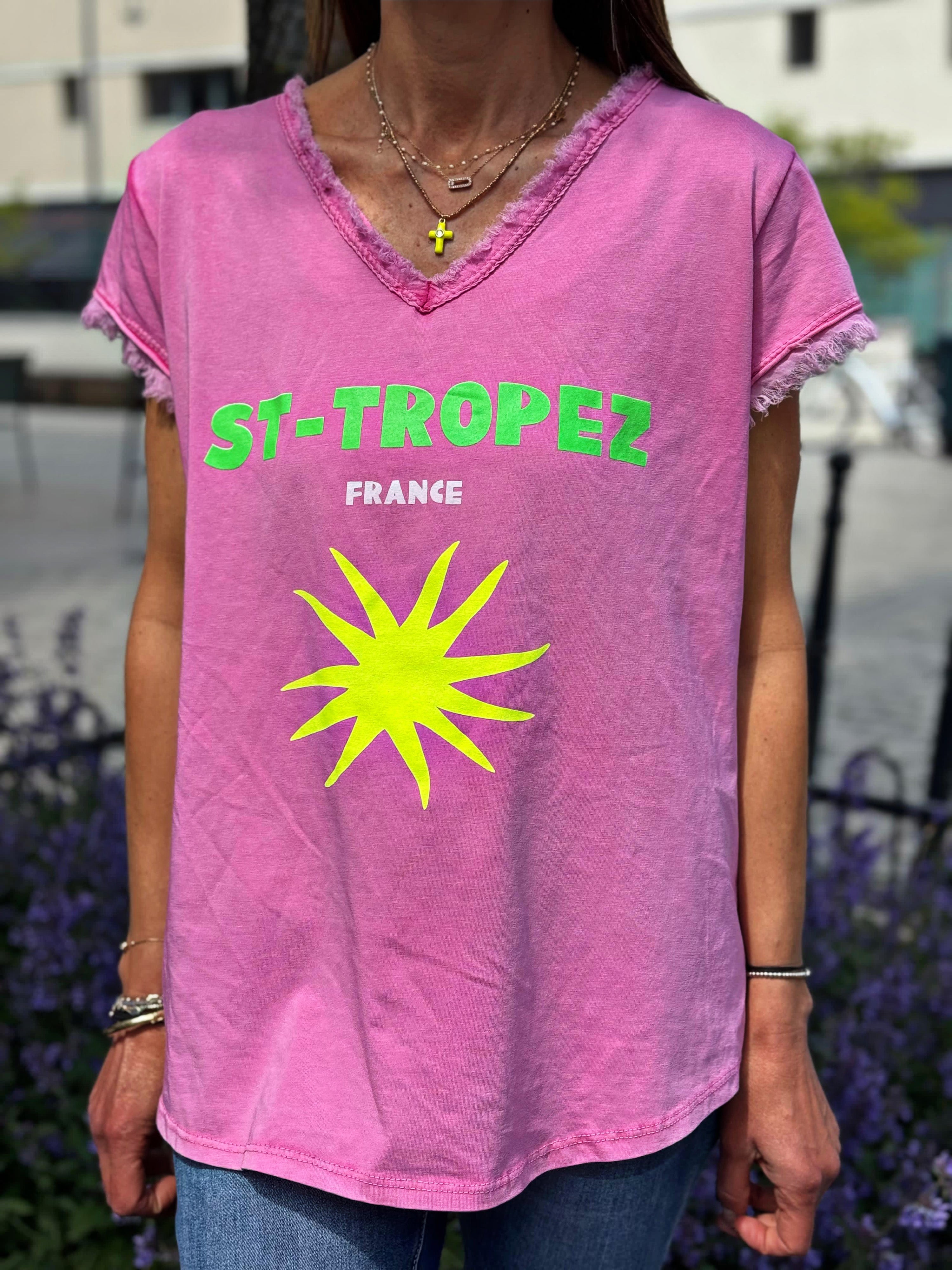 Tee shirt ST-TROPEZ Fuchsia