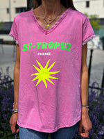 Charger l&#39;image dans la galerie, Tee shirt ST-TROPEZ Fuchsia
