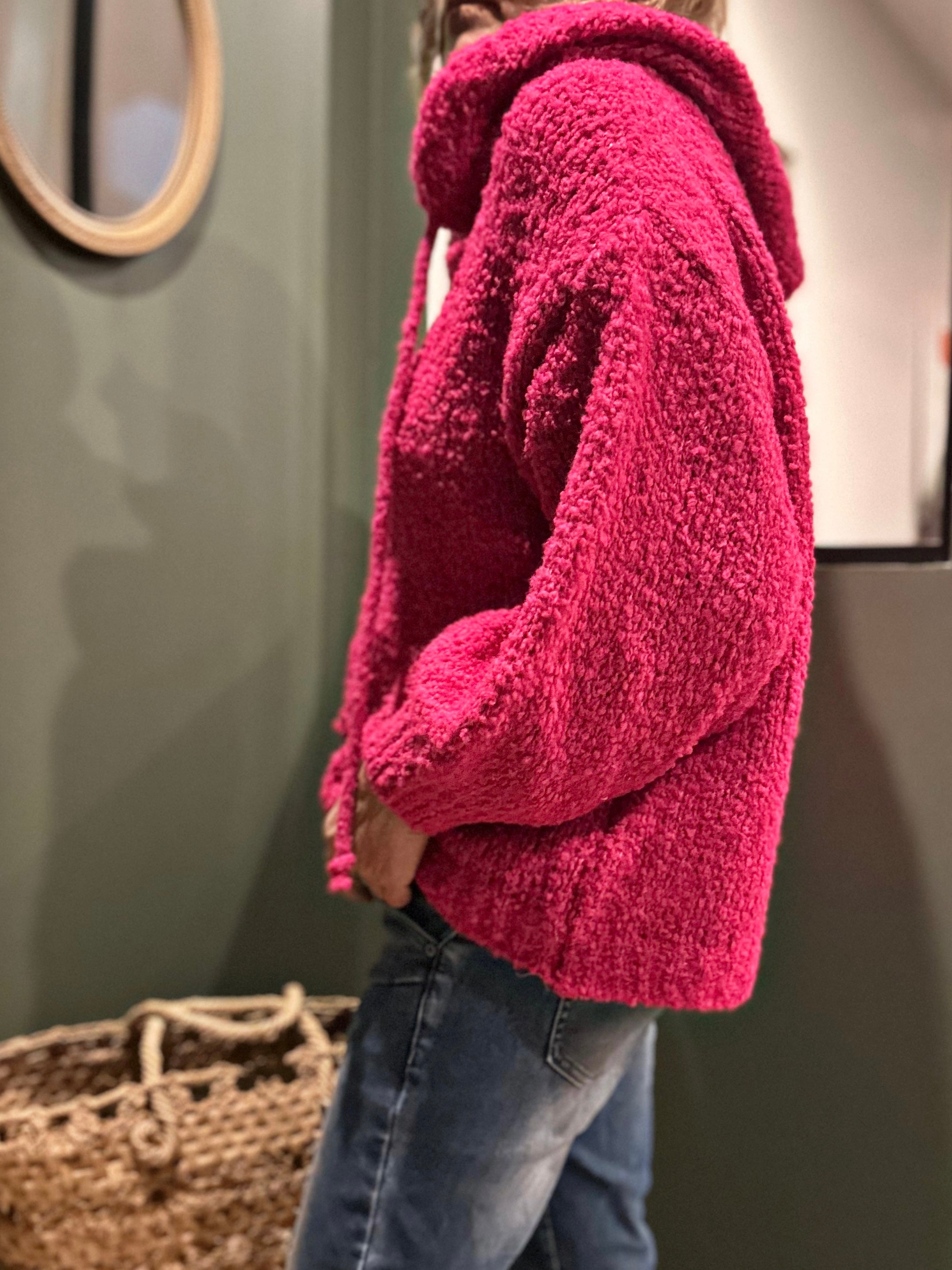 Pull à capuche RIVA Fuchsia