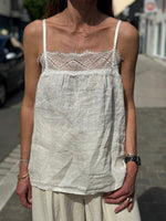 Charger l'image dans la galerie, Top lin AZELIA Beige clair
