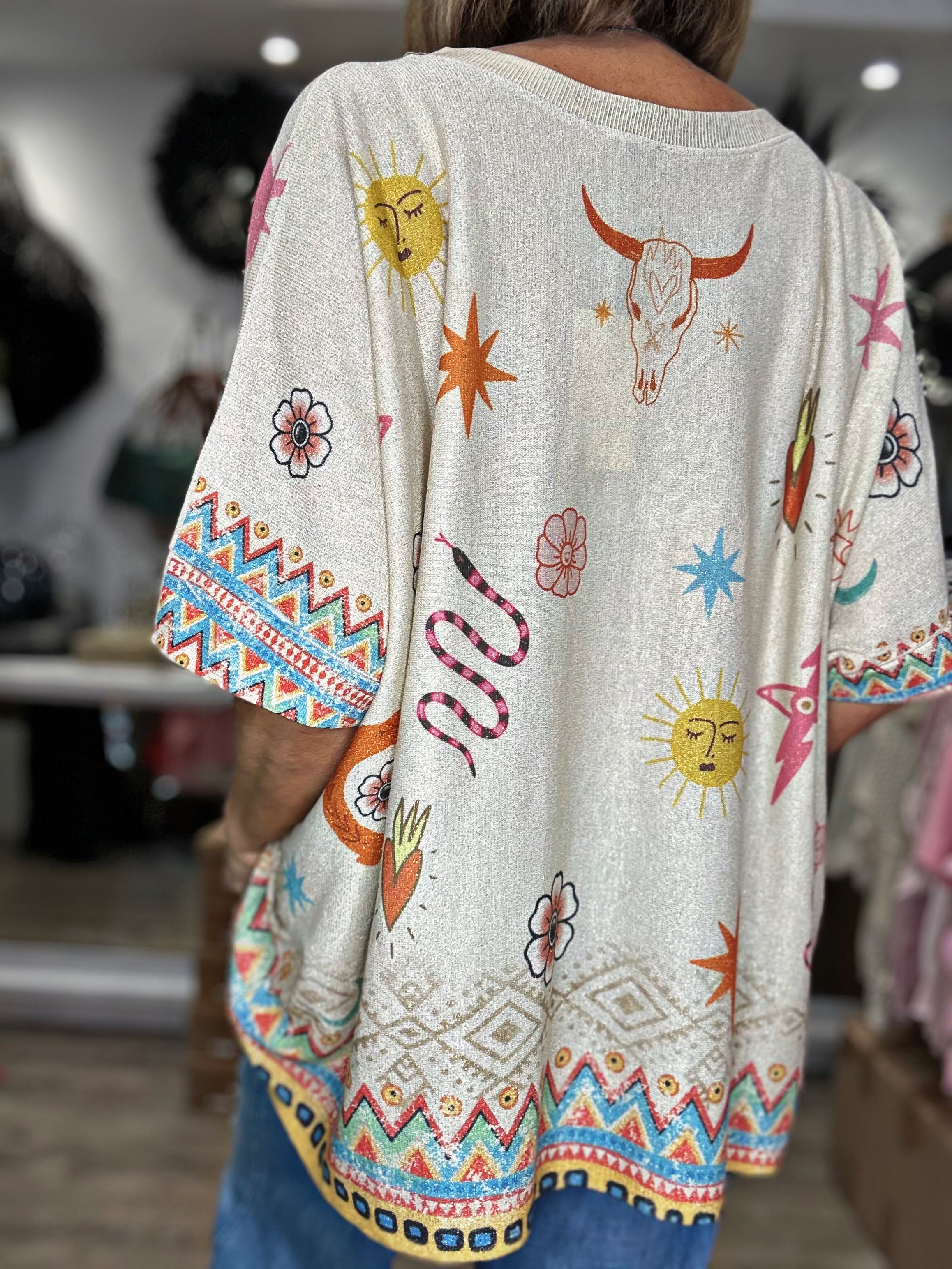 Pull fin CACTUS multico