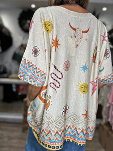 Pull fin CACTUS multico