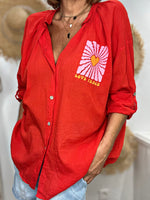 Charger l'image dans la galerie, Chemise LOVE PEACE Rouge
