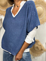 Charger l'image dans la galerie, Pull doux LALY Bleu jeans
