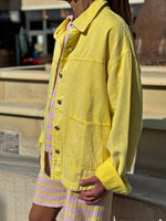 Charger l'image dans la galerie, Veste/Surchemise Jaune effet délavé - NYSA
