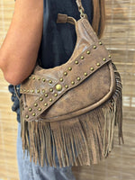 Charger l'image dans la galerie, Sac à franges ORYA taupe
