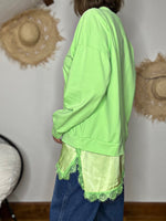 Charger l'image dans la galerie, Sweat fin ALBA Vert anis
