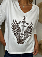 Charger l&#39;image dans la galerie, Tee shirt LOS ANGELES Blanc
