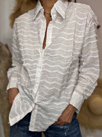 Charger l'image dans la galerie, Chemise blanche fantaisie femme manches longues 
