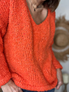 Pull bouclette MARTINO Orange