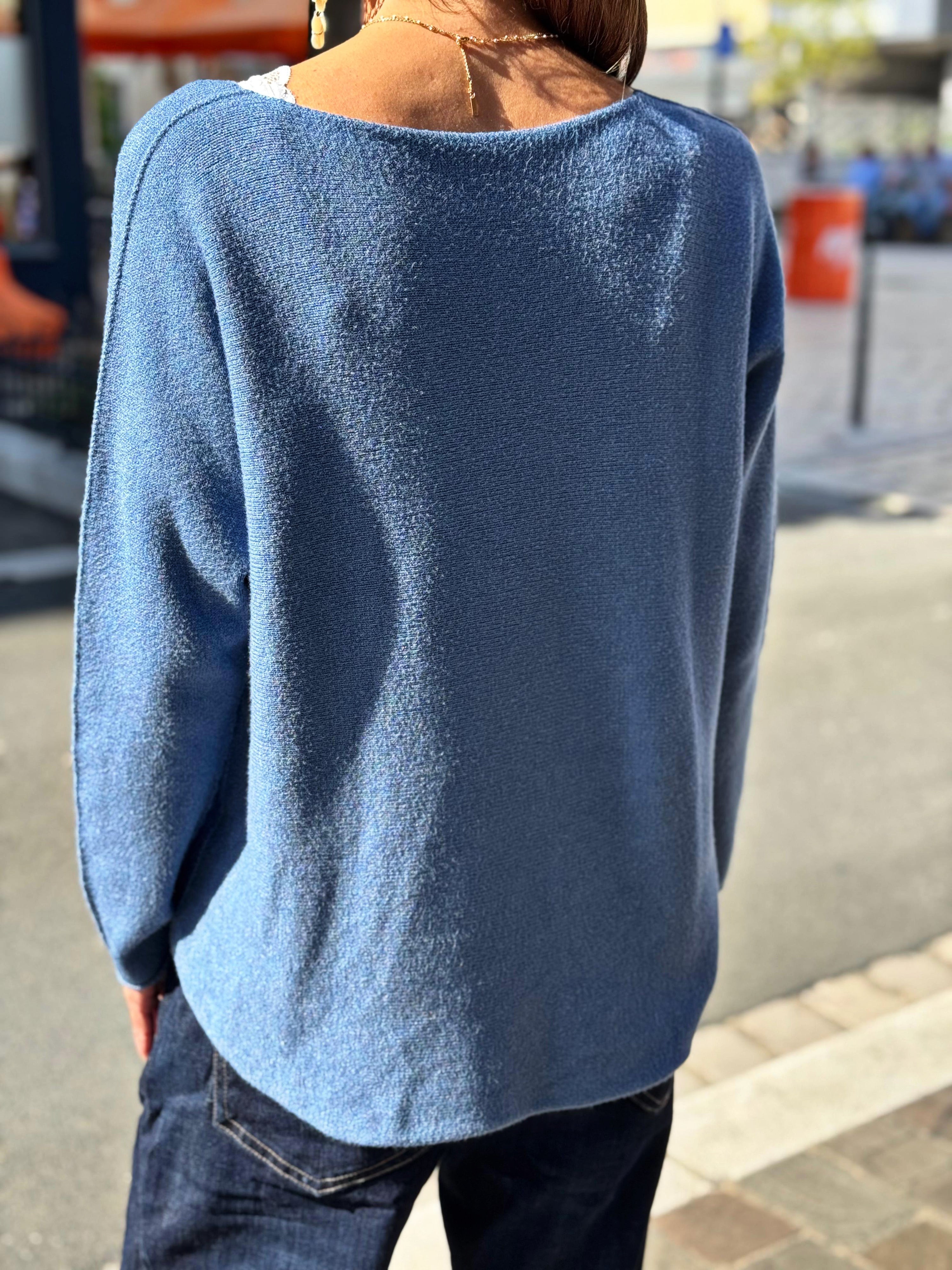 Pull doux LINO Bleu