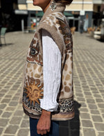 Charger l&#39;image dans la galerie, Gilet sans manche BASILE Beige/Choco
