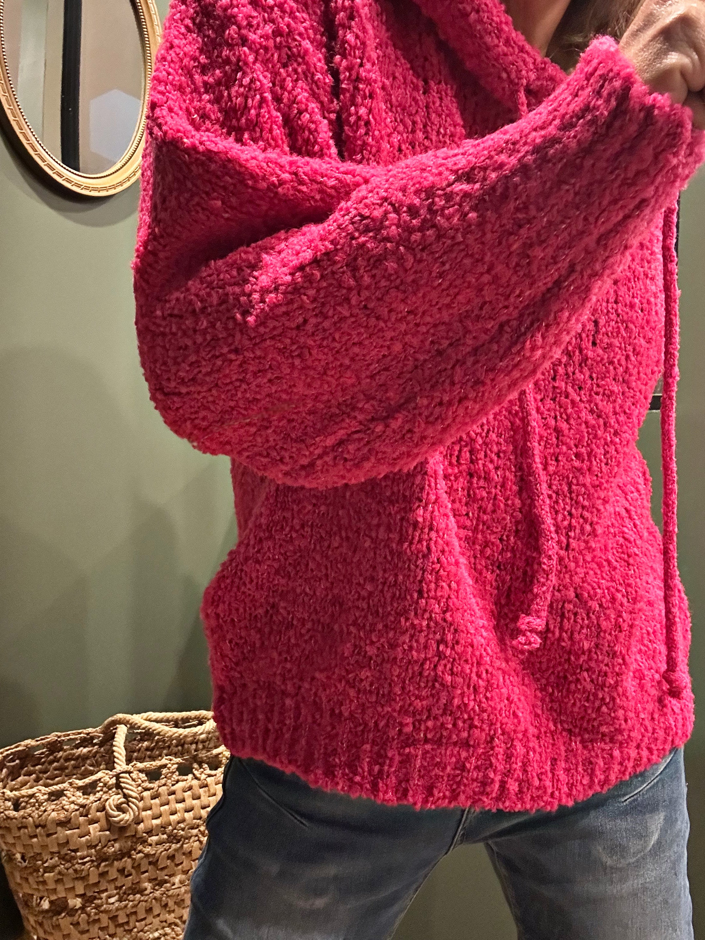 Pull à capuche RIVA Fuchsia