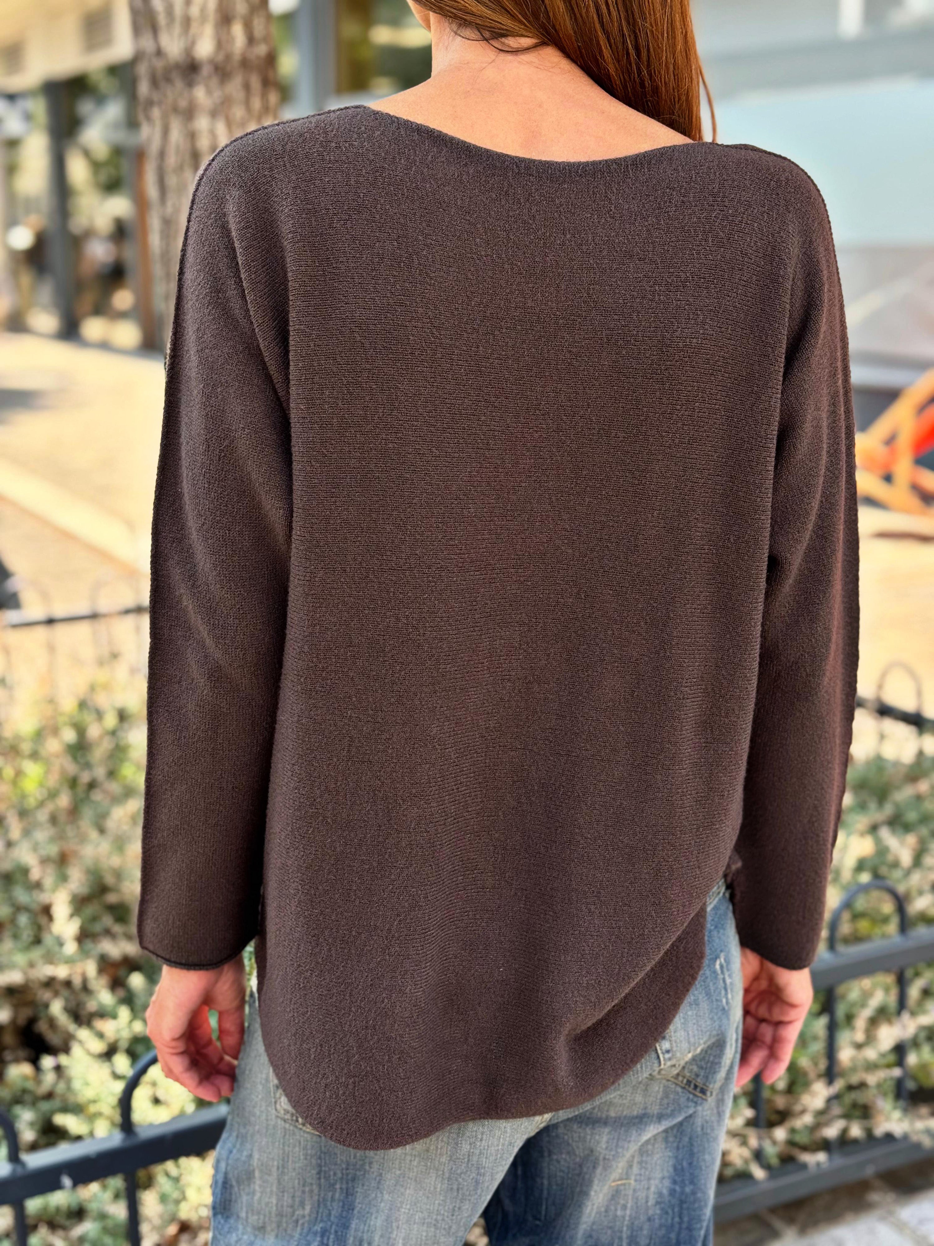 Pull doux LINO Chocolat