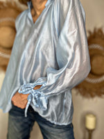 Charger l&#39;image dans la galerie, Blouse ZELIA Bleu ciel
