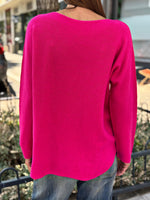 Charger l&#39;image dans la galerie, Pull doux LINO Fuchsia

