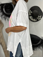 Charger l'image dans la galerie, T-shirt imprimé message Blanc - LOVE
