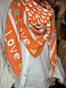 Foulard LOVE Orange