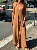 Charger l'image dans la galerie, Combinaison fluide Camel - VELMIRA
