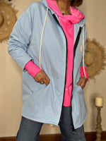 Charger l'image dans la galerie, Blouson léger BE HAPPY Bleu ciel
