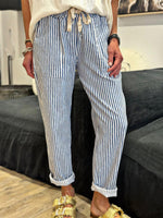 Charger l'image dans la galerie, Pantalon rayé marine LOUISON
