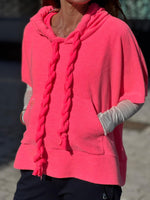 Charger l'image dans la galerie, Sweat SPATULA Banditas Fuchsia coton gratté coupe large
