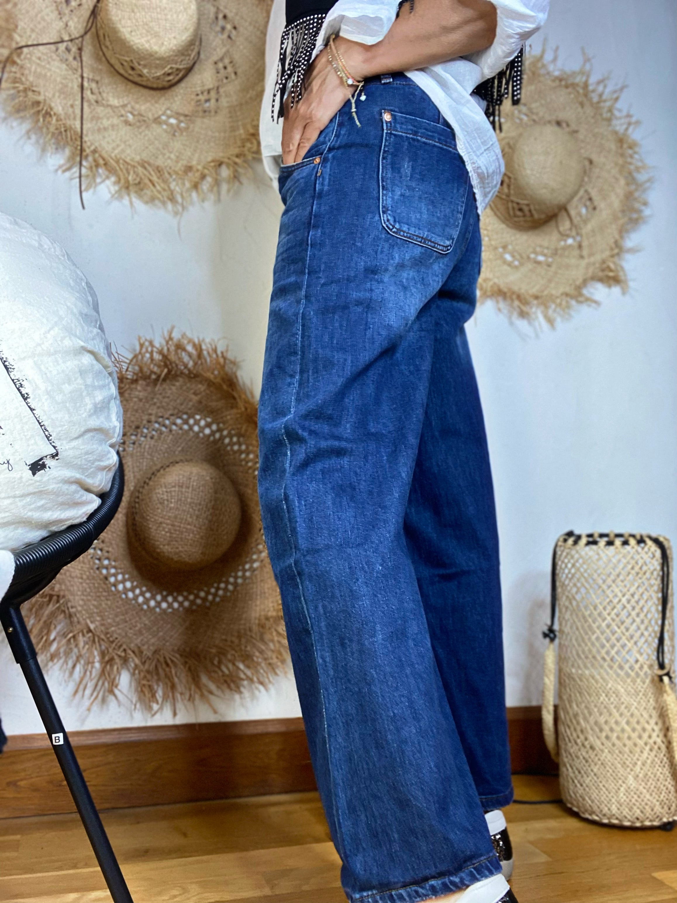 Jeans PALAZZO Bleu