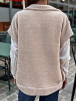 Charger l&#39;image dans la galerie, Veste sans manches LYNA Beige clair
