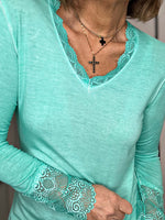 Charger l'image dans la galerie, Tee shirt AURA Vert d'eau
