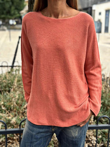 Pull doux LINO Corail